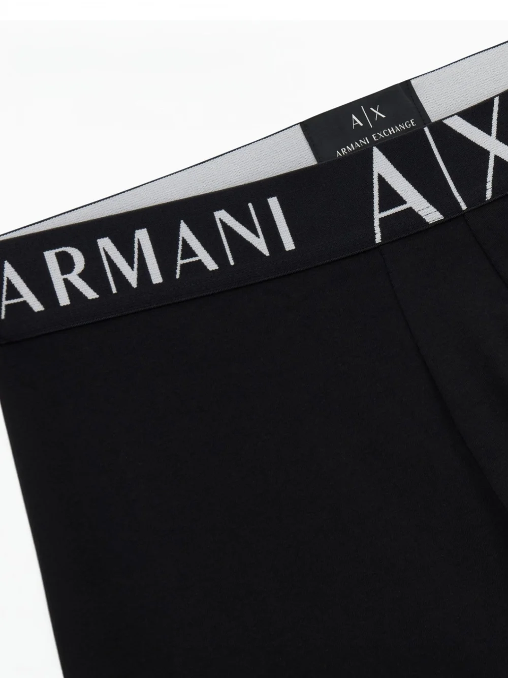 NWT Armani Exchange Men's Medium Black Logo Stretch Boxer Briefs